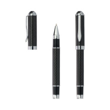 Logotipo grabado Fibra de carbono Roller Pen Brandas de lujo de lujo Pen Souvenir Pen